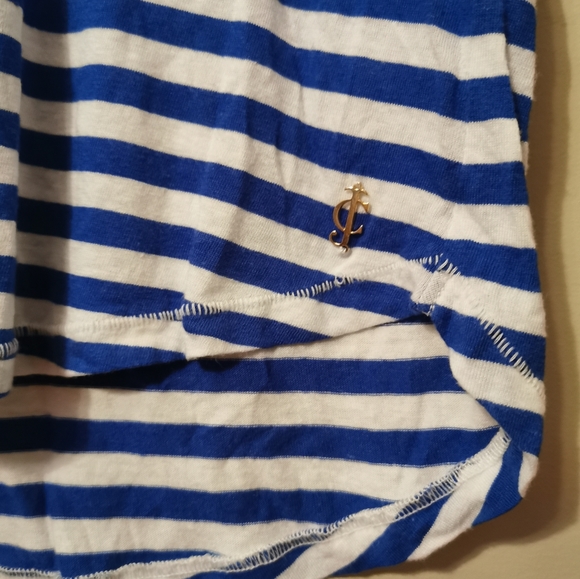 Juicy couture Blue and white stripes Loose tee M - Picture 2 of 9